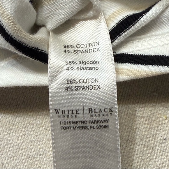 White House Black Market -  White, Black & Tan Striped Sleeveless Top - NWT - Lg - Picture 10 of 15